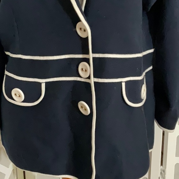 Navy blue and white blazer - Picture 4 of 6